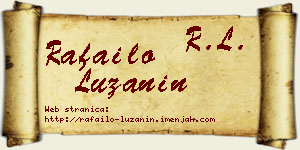 Rafailo Lužanin vizit kartica